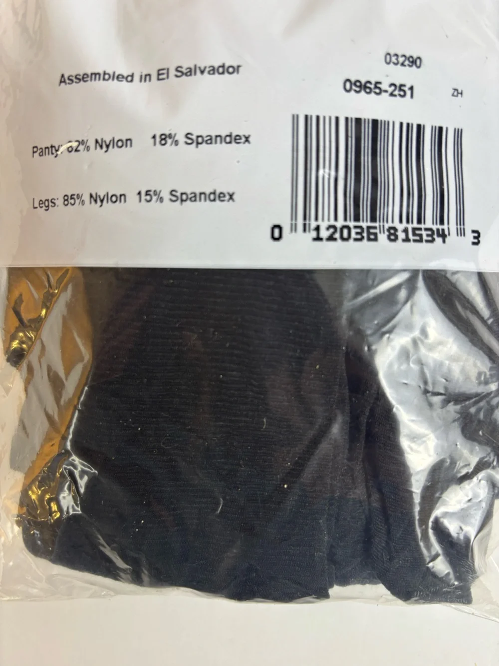 Vintage Hanes 3-Pair Pack Silk Reflections Slightly Imperfect Jet Black Size AB